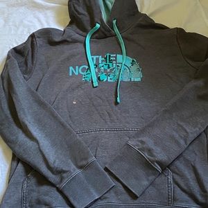 Gray north face sweat shirt